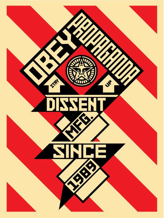 Constructivist Banner (Cream) - Shepard Fairey